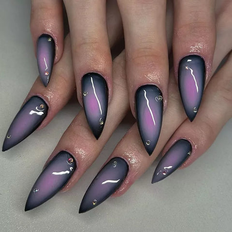 Aura nails with gel nail polish