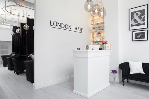 London Lash studio decor