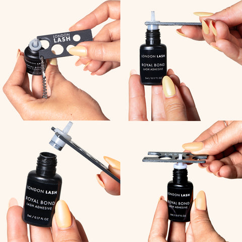 eyelash glue nozzle opener to replace nozzle