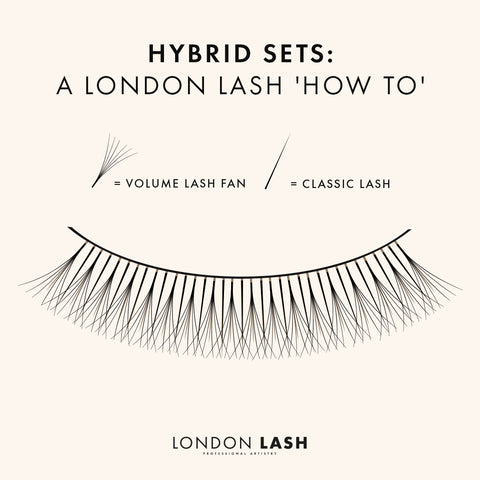 What hybrid lash extensions are