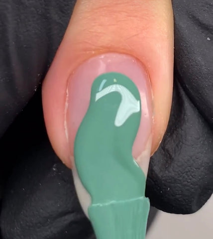 Moss green nail polish for gel nails