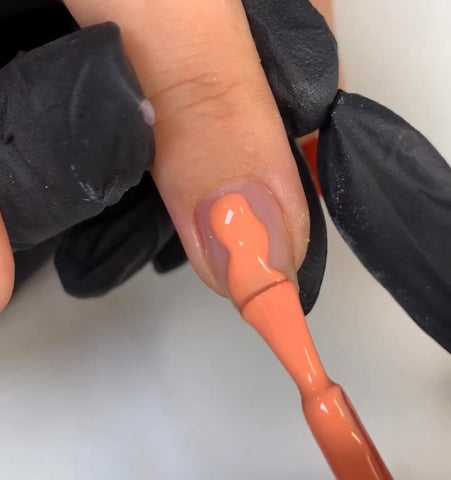 Peach nail polish