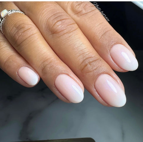 Ombre french nails with gel nail polish