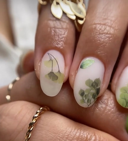 Botanical nail art designs