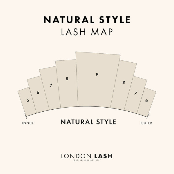 Natural lash extensions lash map for men