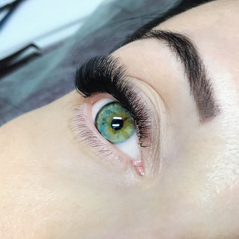 Volume lash extensions with mink lashes