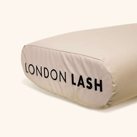 Faux leather lash bed pillow