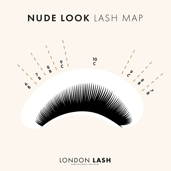 natural nude lash look lash mapping