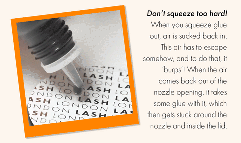 why you should burp your eyelash glue bottle