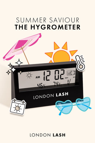 A hygrometer with summer icons