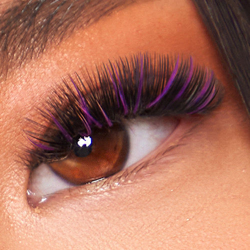Colored lash extensions