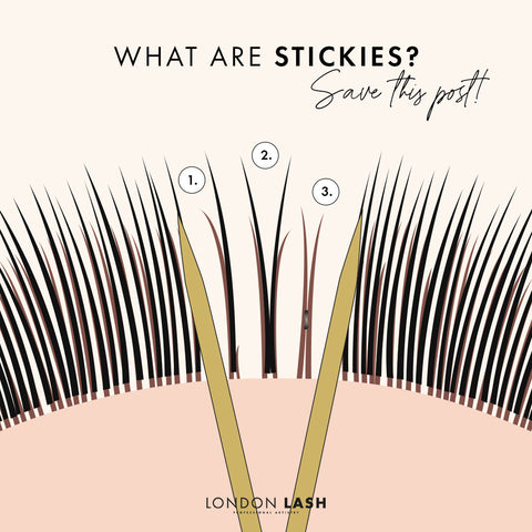 Lashes sticking together example