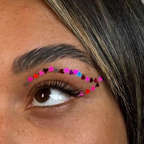 Half lash extensions for Valentine's Day