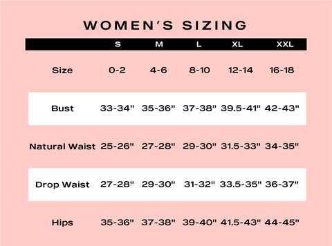 Lev Baby - Women's size chart