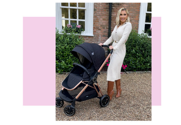 My Babiie Billie Faiers Black Quilted Travel system