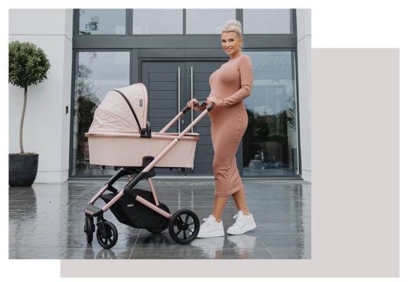 My Babiie Billie Faiers Quilted Blush MB500 Travel System