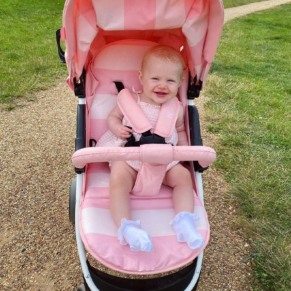 my babiie pink stripe stroller