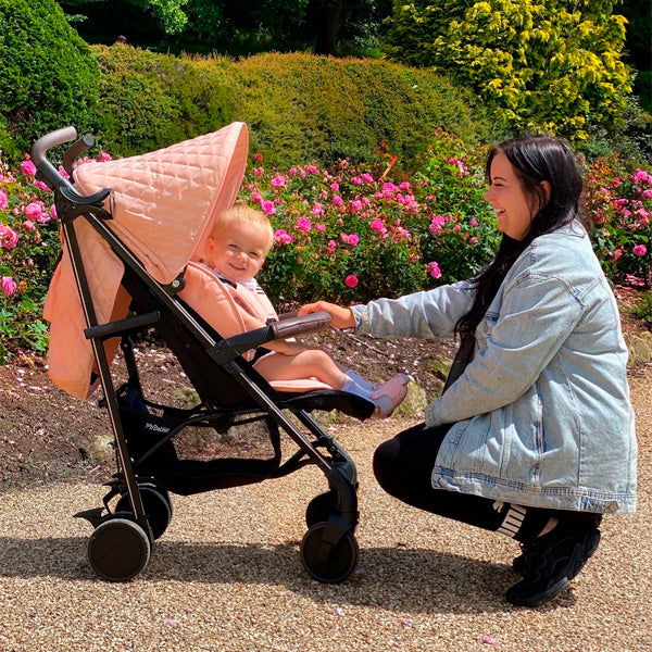 My Babiie Billie Faiers Quilted Blush Melange lightweight MB52 stroller