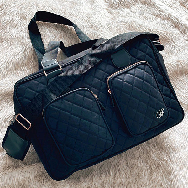 My Babiie Billie Faiers Black Quilted Deluxe Changing Bag