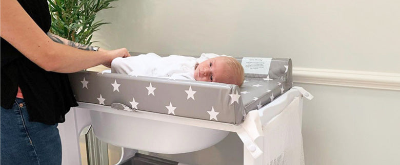 My Babiie Grey Stars baby bath and changing unit