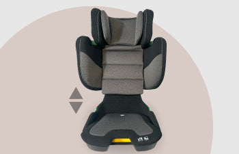 MBCS23 i-Size (100-150cm) Compact High Back Booster Car Seat - Black grey