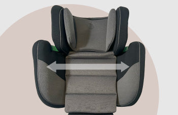 Compact fold i-Size car seat extendable side wings