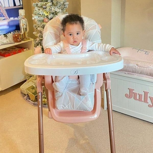 My Babiie Billie Faiers Geometric Rose Gold Highchair