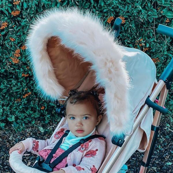 My Babiie Blush Pushchair Fur Trim