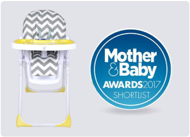 My Babiie Billie Faiers Grey Chevron Highchair Award