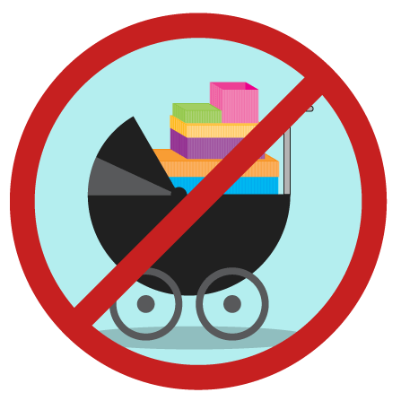 Don't treat your pushchair like a trolley