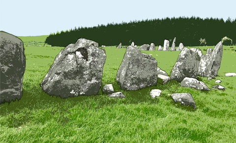 Beltany Stone Circle Co Donegal Illustration