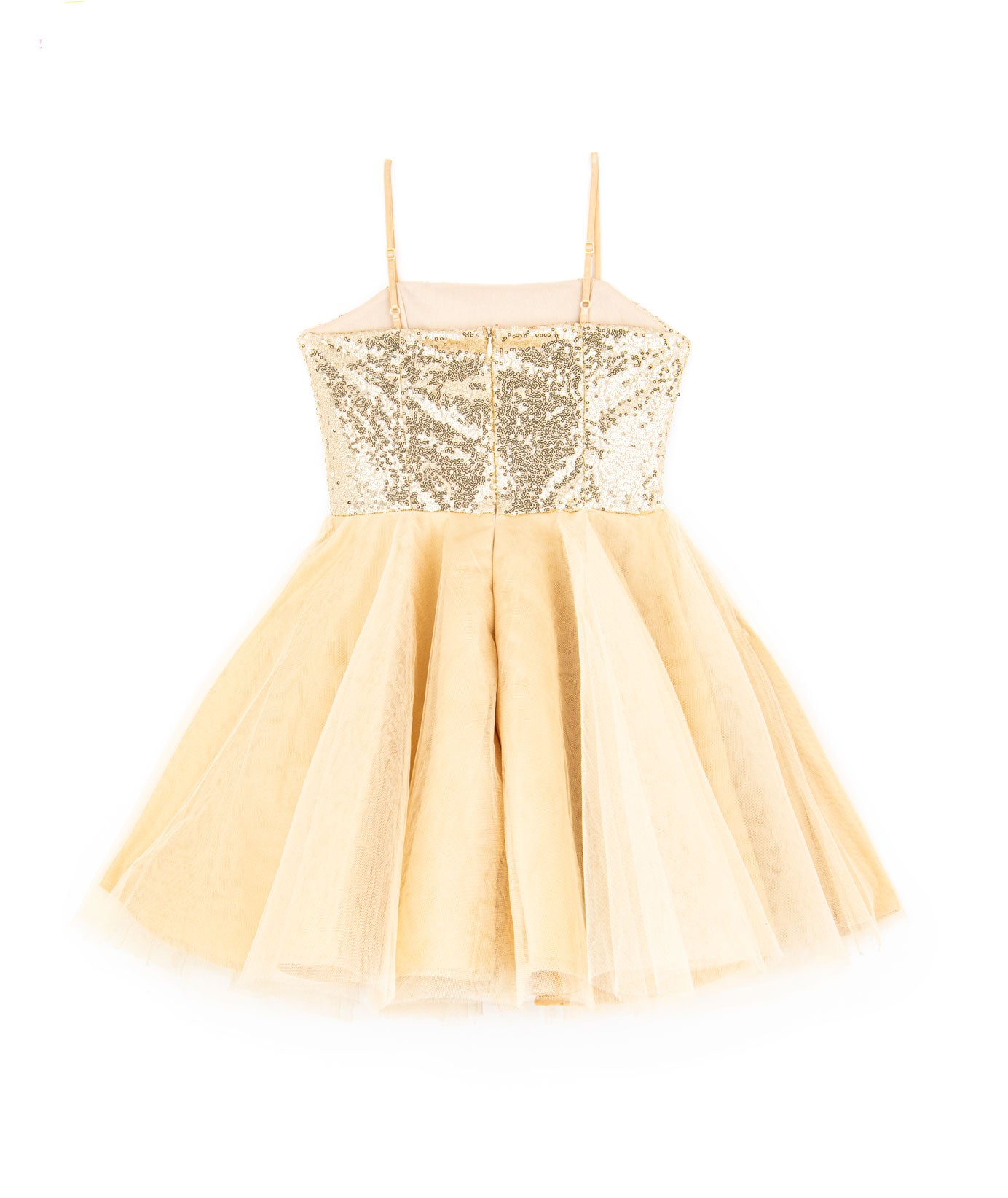 Un Deux Trois | Girls Gold Sequin Bodice Tulle Dress | Frankie's on the ...
