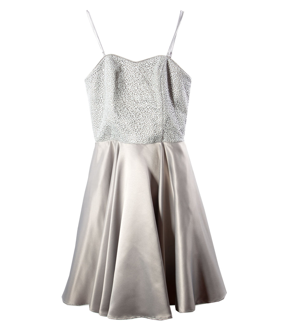 childrens silver sequin dress