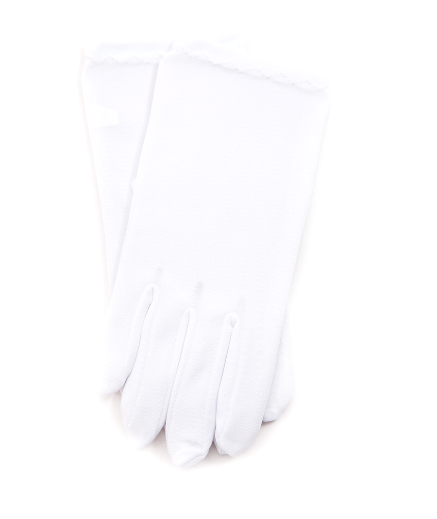 white ballroom gloves