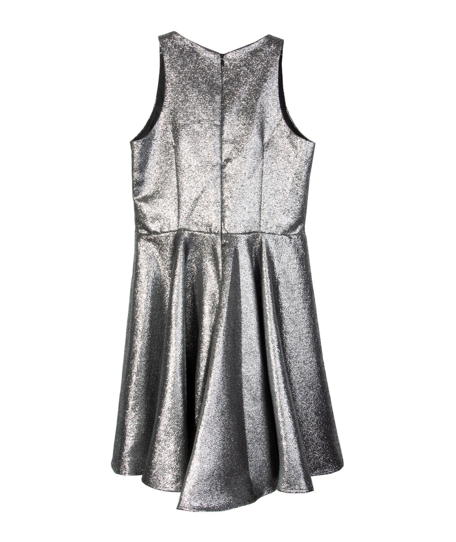 black dress with silver sparkles