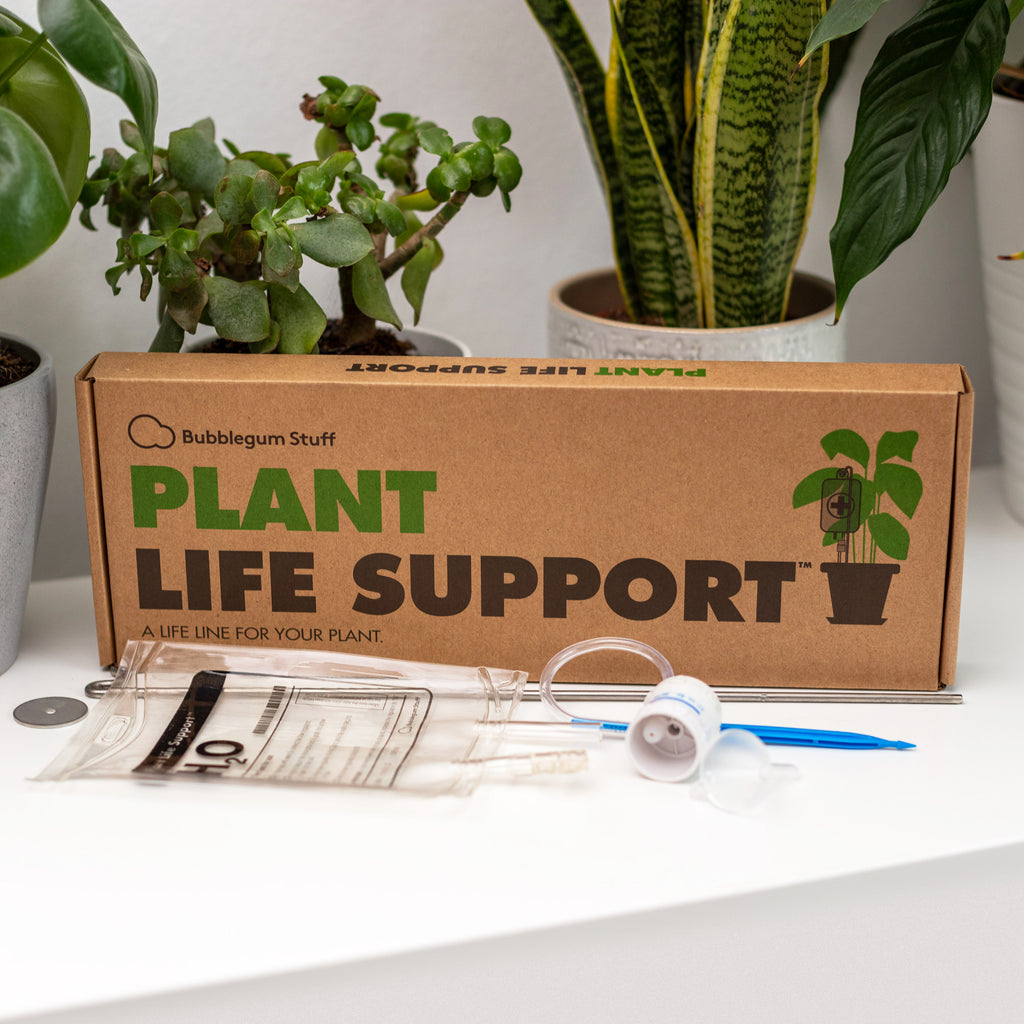 Plant Life Support plant self waterer product and packaging
