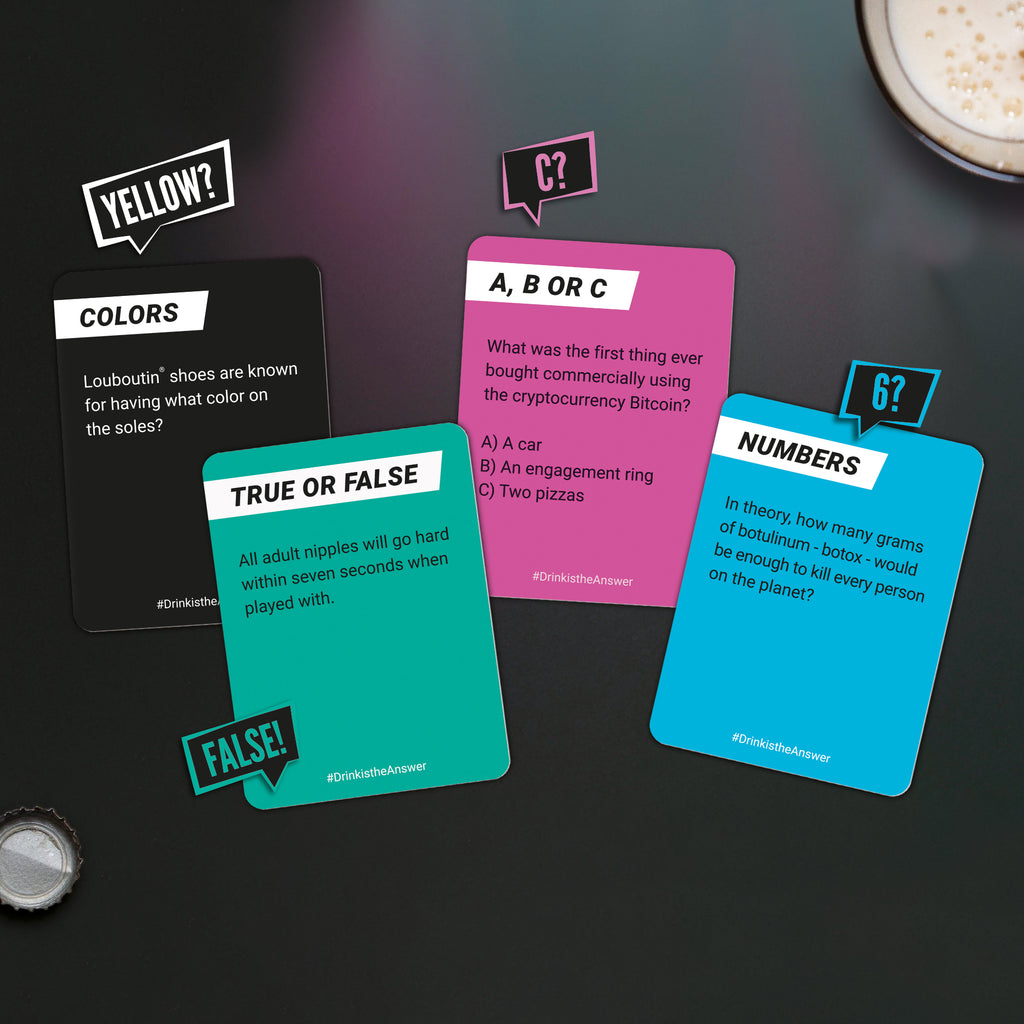 drink is the answer drinking game for adults cards