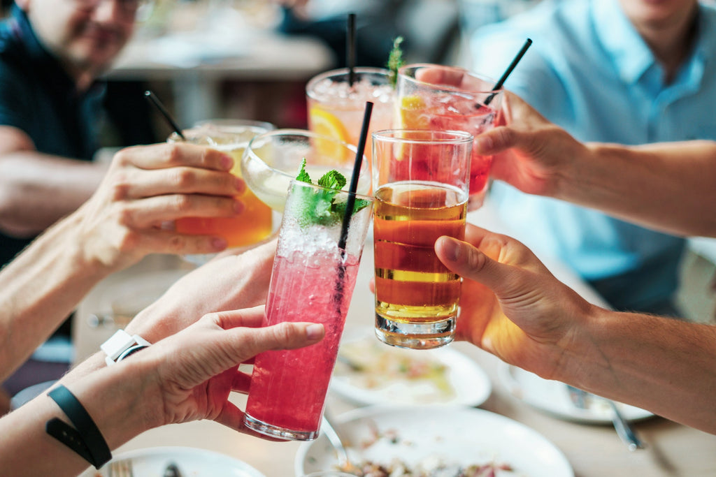 Drinks cheers at a party