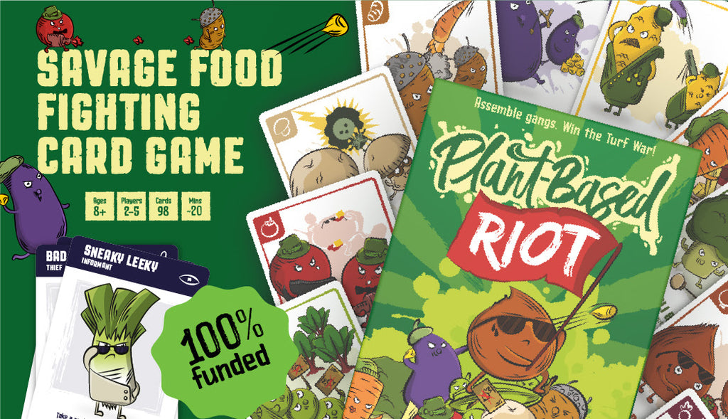 Plant-Based Riot image of box and cards