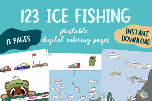 Ice Fishing Cardstock Scrapbook Stickers (18468)