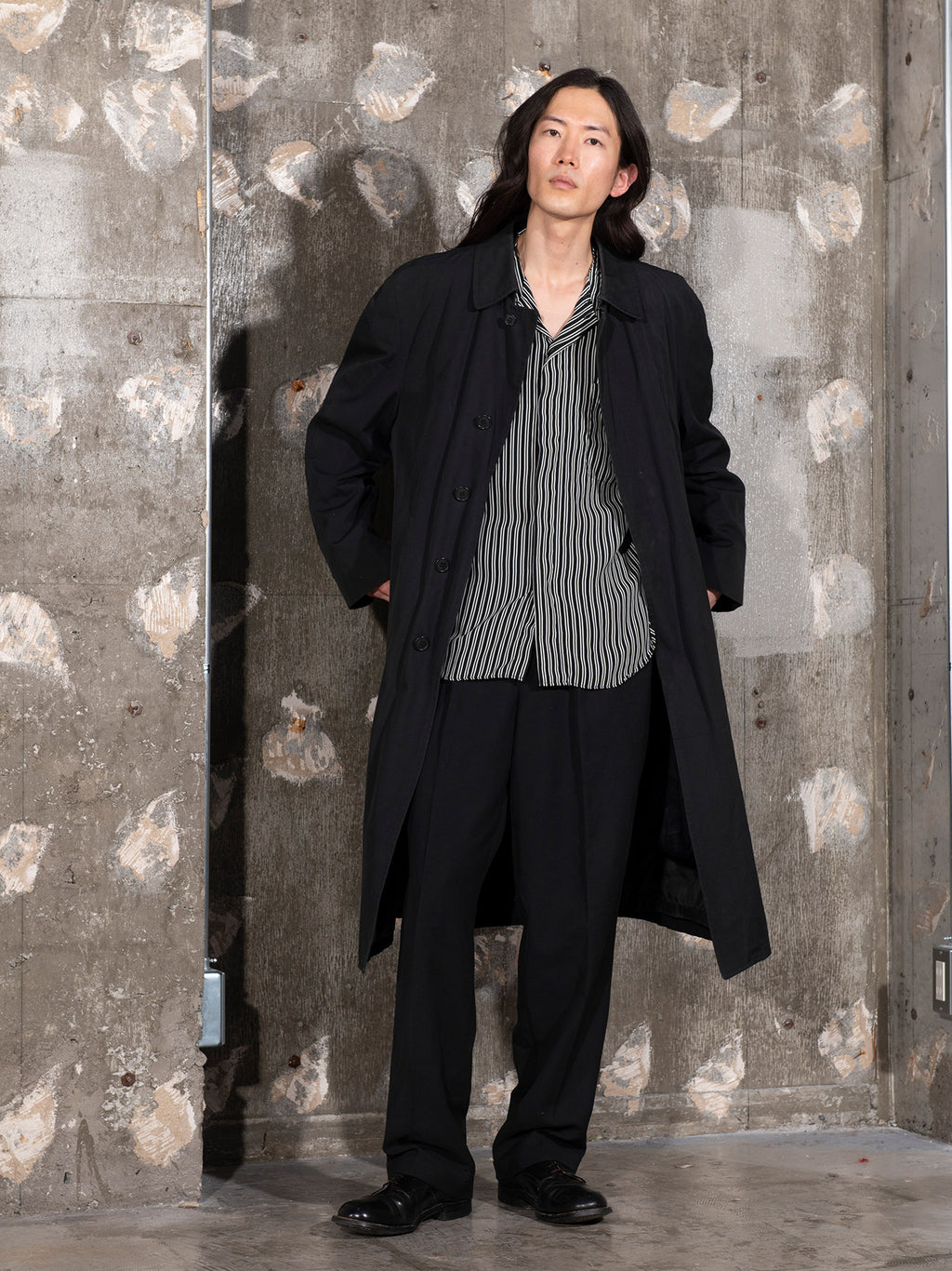 新品未使用タグ付き MIX CHECK SOUTIEN COLLAR COAT ロングコート お値