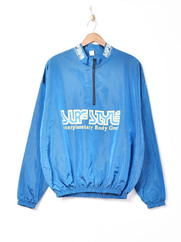 90s USA製 Surf style アノラックジャケット エメラルドブルー