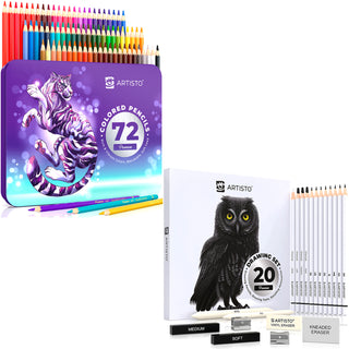 muousco 72 Professional Colored Pencil Set for Adult Coloring