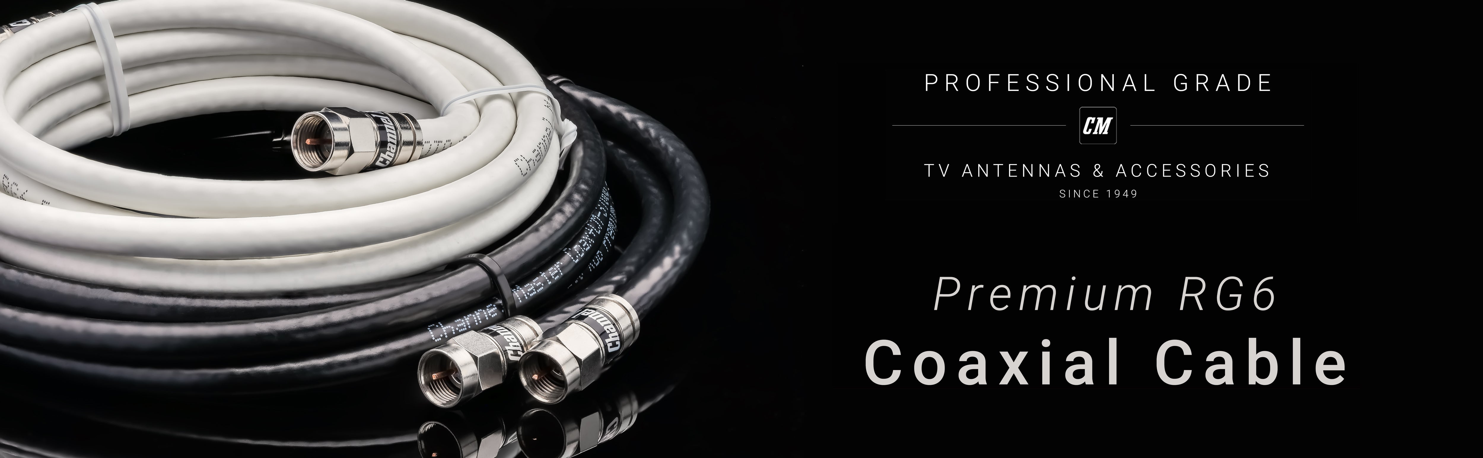 Coax+ 500’ Black Coaxial Cable - Professional-Grade | Channel Master