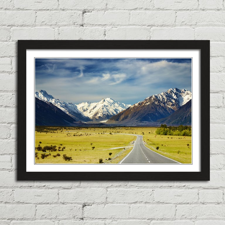 Südliche Alpen Ebenen Neuseeland Leinwand gerahmter Druck Bild Wandbild - Bild 22 von 29