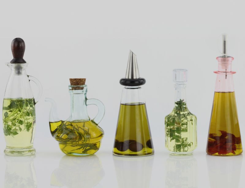 Bottles of different kind of cooking oil