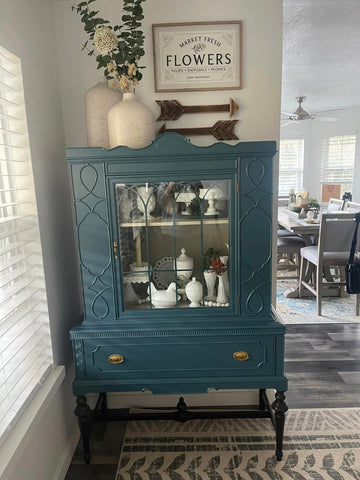 Antique hutch painted in Fusion Mineral Paint