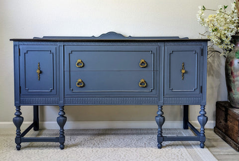buffet painted in soap stone