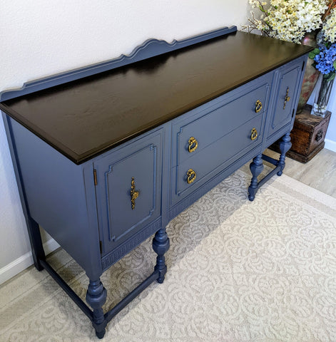 buffet painted in soap stone