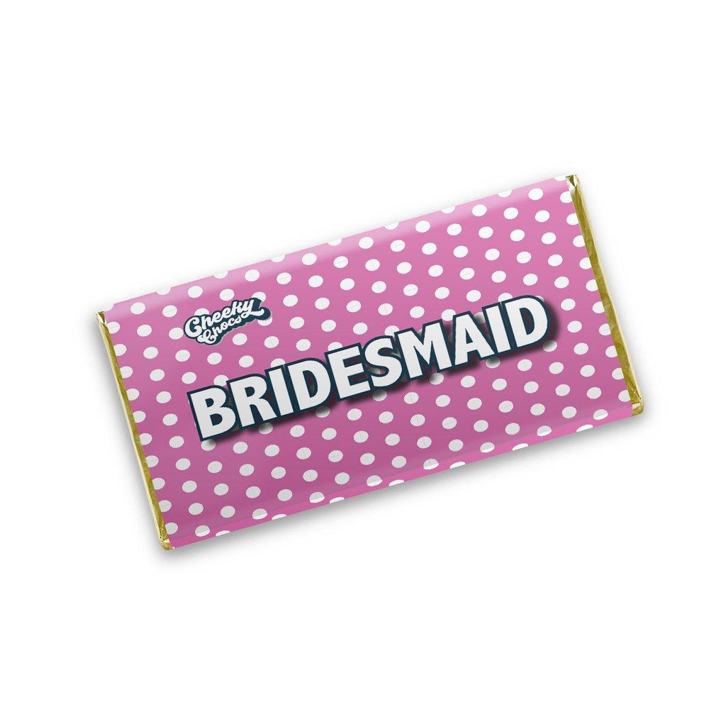 Bridesmaid Novelty Chocolate Wrapper Cheeky Chocs 2771